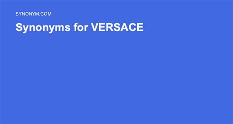 versace synonyms